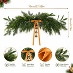 Holiday Garland Realistic Greenery & Metal Bells