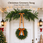 Holiday Garland Realistic Greenery & Metal Bells