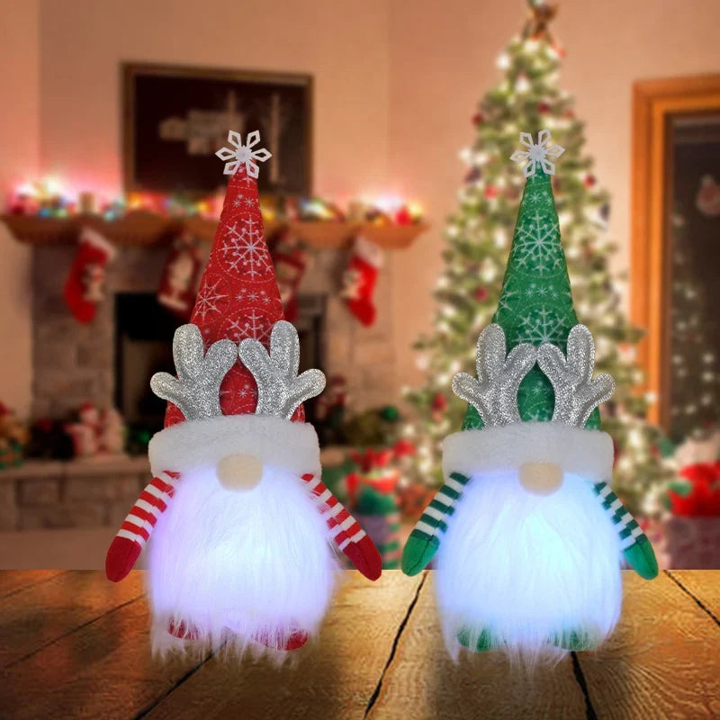 Holiday Gnome Figurine Snowflake Hat & Antlers Lightweight Durable