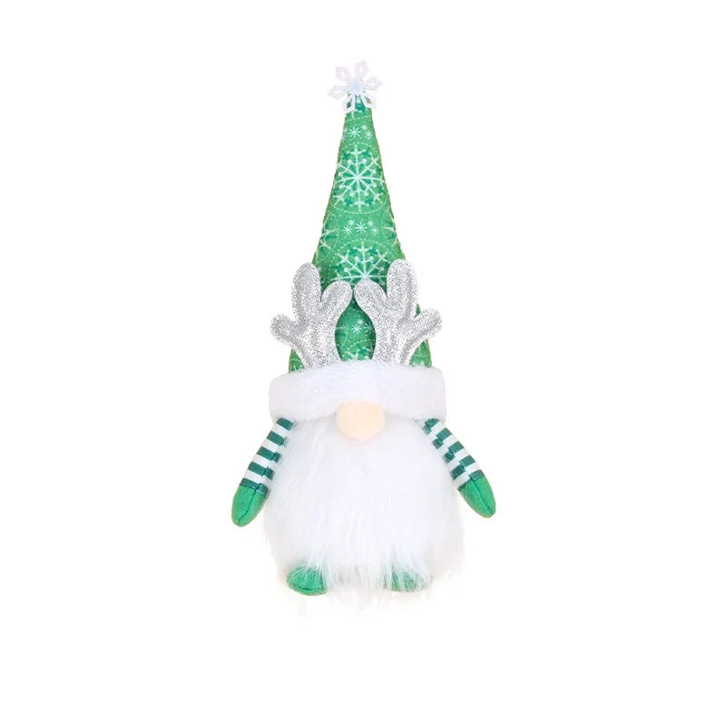 Holiday Gnome Figurine Snowflake Hat & Antlers Lightweight Durable