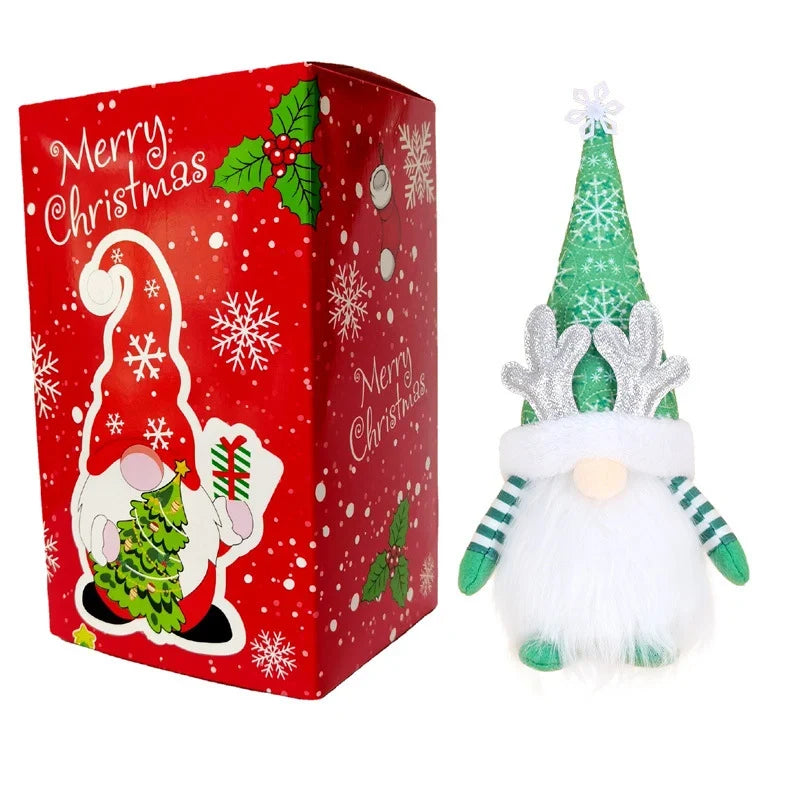 Holiday Gnome Figurine Snowflake Hat & Antlers Lightweight Durable