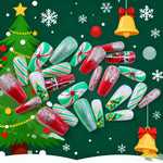 Holiday Nail Art Set Festive Glitter Chip-Resistant Gloss