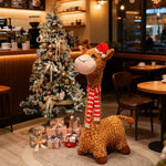 Holiday Plush Figure Embroidered Face Weighted Base