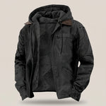 Hooded Jacket Durable Canvas Fleece Lined