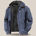 Hooded Jacket Durable Canvas Fleece Lined