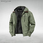 Hooded Jacket Waterproof Warm Lining Multiple Pockets