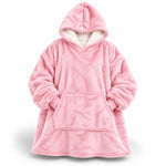 Hoodie Blanket Sherpa Fleece Oversized Fit Hood & Front Pocket