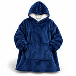 Hoodie Blanket Sherpa Fleece Oversized Fit Hood & Front Pocket