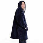 Hoodie Blanket Sherpa Fleece Oversized Hood & Front Pocket