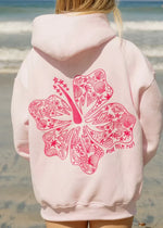 Hoodie Oversized Fit Tropical Print Cozy Streetwear