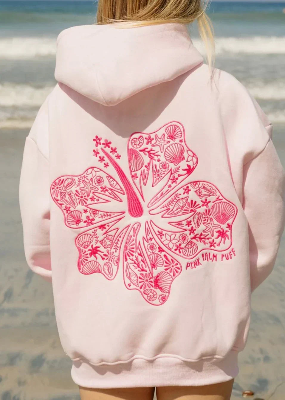 Hoodie Oversized Fit Tropical Print Cozy Streetwear
