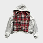 Hoodie Reversible Plaid Full-Zip Relaxed Fit