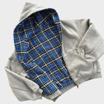 Hoodie Reversible Plaid Full-Zip Relaxed Fit