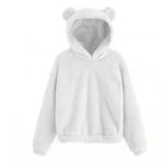 Hoodie Teddy Fleece Oversized Fit Bear Ears