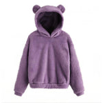 Hoodie Teddy Fleece Oversized Fit Bear Ears