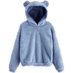 Hoodie Teddy Fleece Oversized Fit Bear Ears