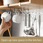 Hook Rack Under-Cabinet Kitchen Organizer