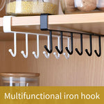 Hook Rack Under-Cabinet Kitchen Organizer