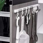 Hook Rail Adjustable Sliding Hooks No-Drill Mounting