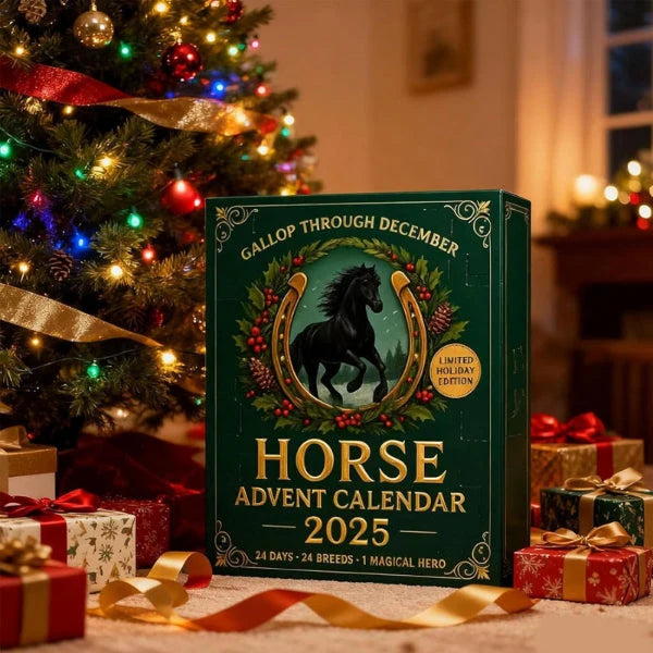 Horse Advent Calendar 24 Hand-Painted Acrylic Figures