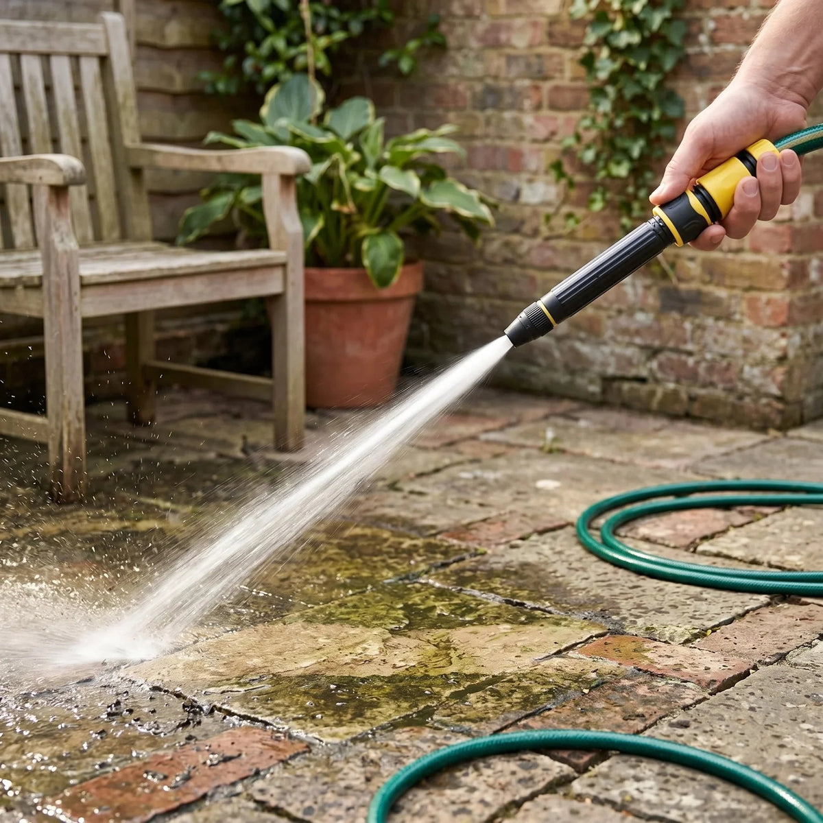 Hose Nozzle High-Pressure Adjustable Spray Ergonomic Grip