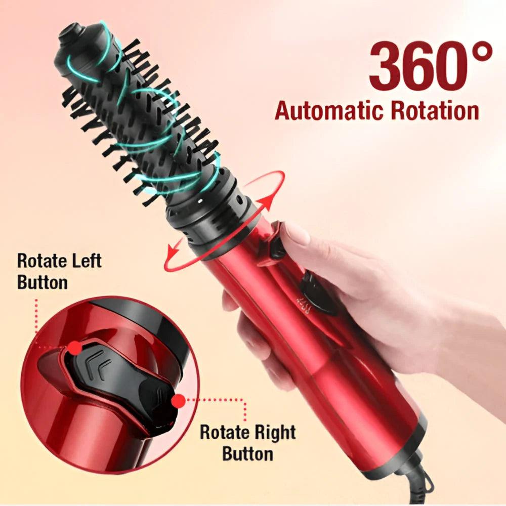 Hot Air Brush Rotating Ionic Two Brush Heads