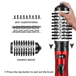 Hot Air Brush Rotating Ionic Two Brush Heads