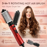 Hot Air Brush Rotating Ionic Two Brush Heads