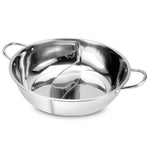 Hot Pot Pan Stainless Steel Divided 11.8-Inch