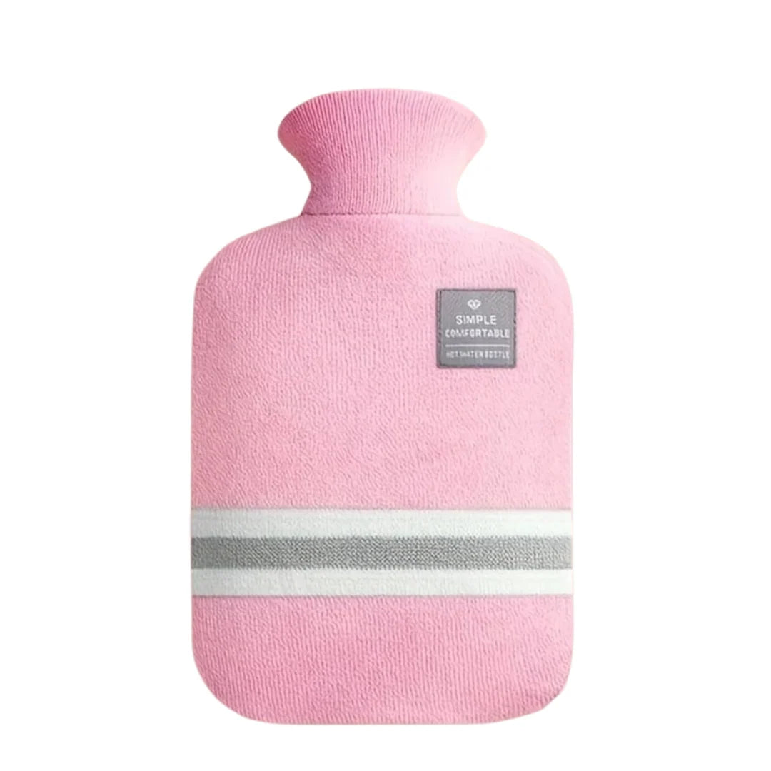Hot Water Bottle Knitted Cover 33.8-Ounce Capacity Up to 8-Hour Warmth