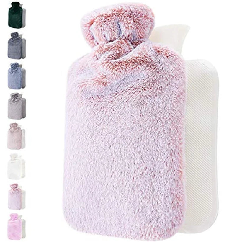 Hot Water Bottle Plush Cover Long-Lasting Heat Retention