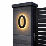 House Number Sign LED Backlit IP68 Waterproof Stainless Steel & Acrylic
