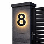 House Number Sign LED Backlit IP68 Waterproofing