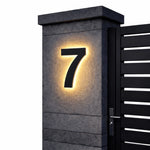 House Number Sign LED Backlit IP68 Waterproofing