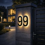 House Number Sign LED Backlit IP68 Waterproofing