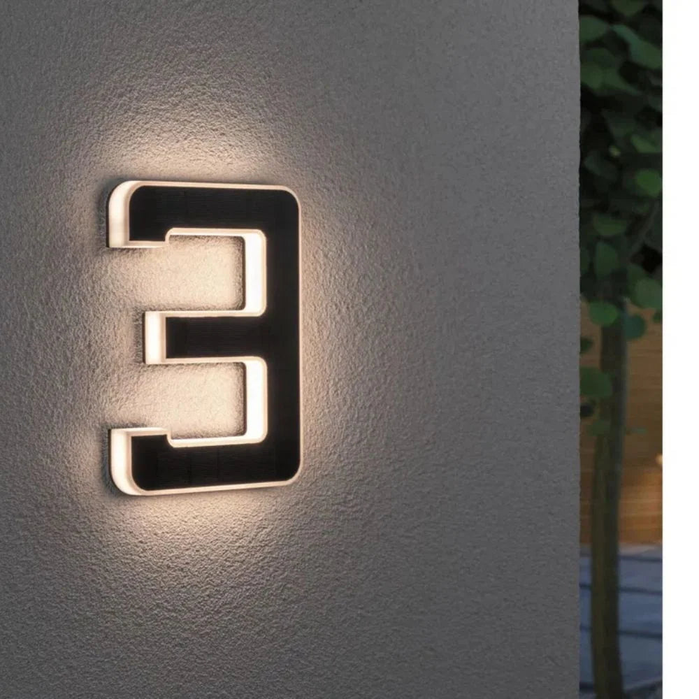 House Number Solar Powered LED Dusk Sensor