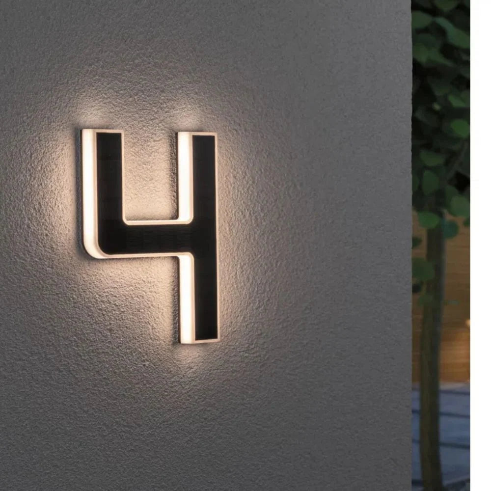 House Number Solar Powered LED Dusk Sensor
