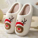 House Slippers Christmas Design Plush Lining Non-Slip Sole