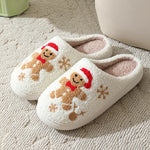 House Slippers Christmas Design Plush Lining Non-Slip Sole