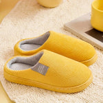 House Slippers Plush Backless Slip-On Anti-Slip Sole