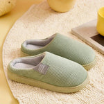 House Slippers Plush Backless Slip-On Anti-Slip Sole
