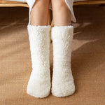 House Socks Plush Warmth Non-Slip Soles Mid-Calf Comfort