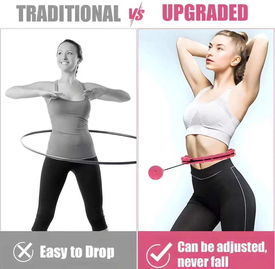 Hula Hoop Weighted 360° Massage Adjustable 24–32 Sections
