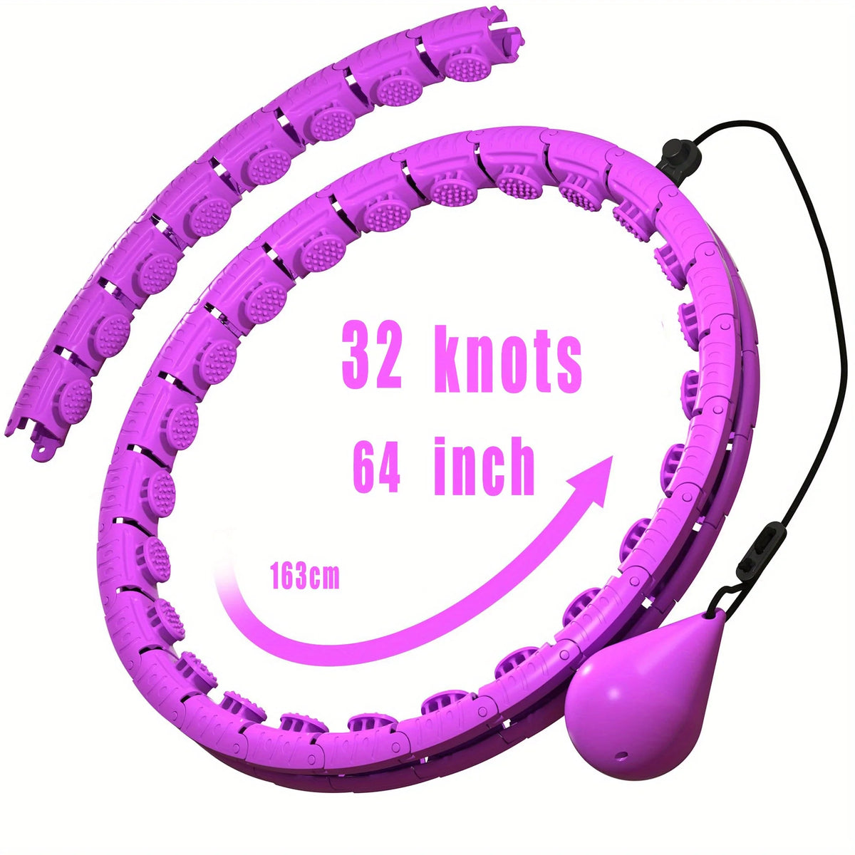 Hula Hoop Weighted Adjustable Up To 63 Inch Waist