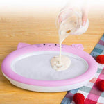 Ice Cream Roll Maker Freezer Pan Two Scrapers Included