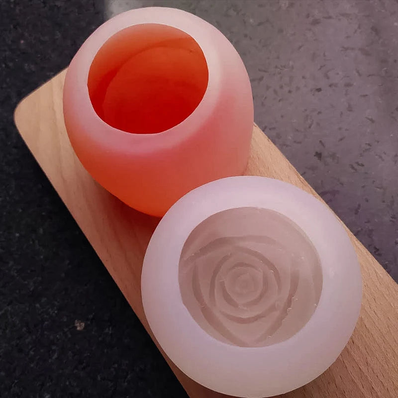 Ice Cube Mold Rose-Shaped Food-Grade Silicone Oven-Safe
