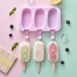 Ice Pop Mold Silicone Nonstick Set of 3 BPA-Free