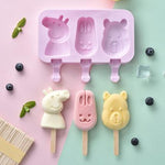 Ice Pop Mold Silicone Nonstick Set of 3 BPA-Free