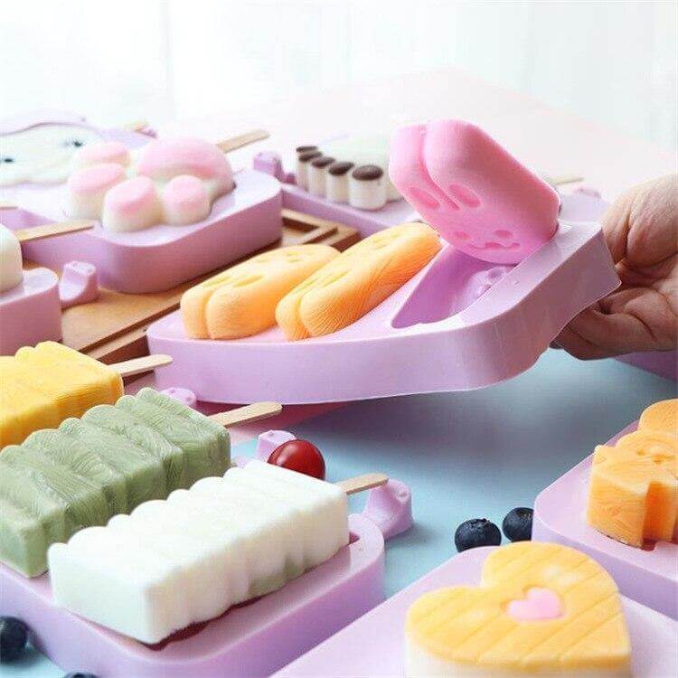 Ice Pop Mold Silicone Nonstick Set of 3 BPA-Free