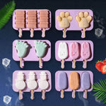Ice Pop Mold Silicone Nonstick Set of 3 BPA-Free